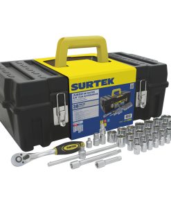 Surtek Juego 38 dados y accesorios COMBINADOS de 3/8 in, caja
