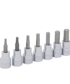 Surtek Juego de 7 dados punta hexagonal en pulgadas 1/4 in