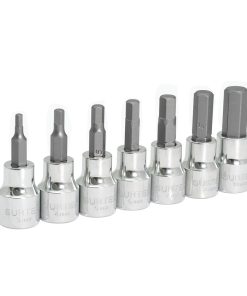 Surtek Juego de 7 dados punta hexagonal métricos 1/4 in