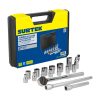 Surtek Juego de 17 dados y accesorios métricos 1/2 in