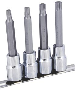 Surtek Juego de 4 dados punta larga Torx® 1/2 in