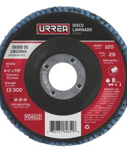 Disco laminado 4-1/2 ingrano 120 Urrea