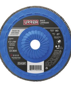 Disco laminado 4 1/2 in X 7/8 in 13,300 RPM, Grano 80 Urrea