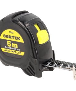 Flexómetro con carcasa anti-im pacto cinta color negro, 5 m x 25 mm