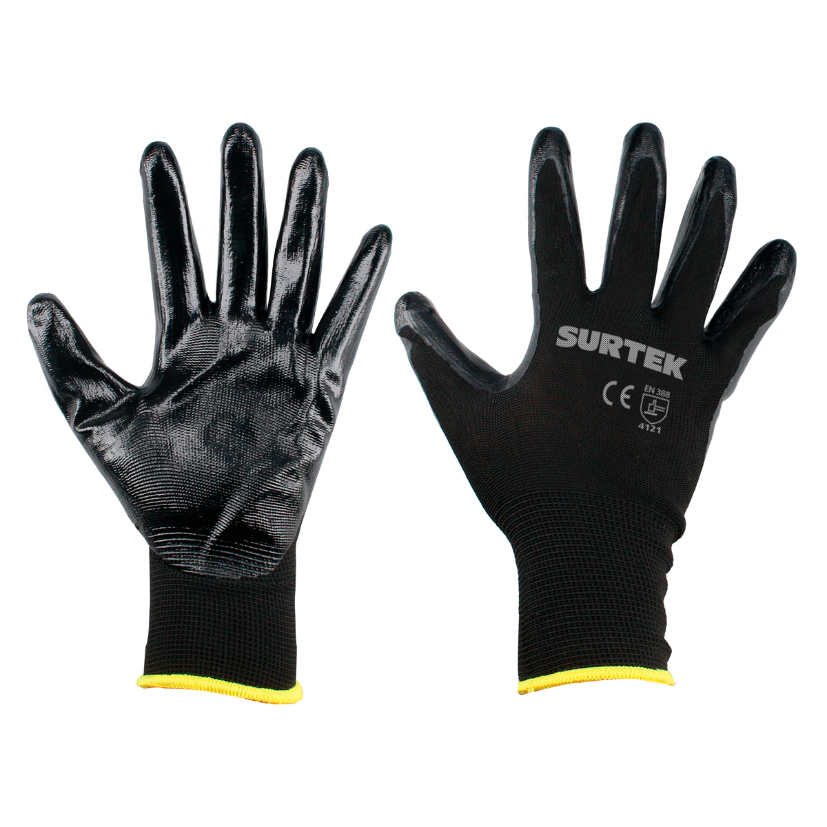 Guantes de nailon con recubrim iento de nitrilo M