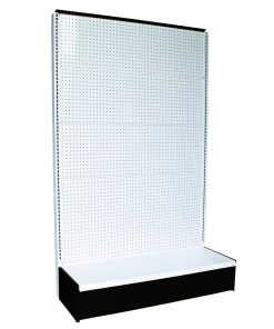 Modulo adicional con panel met álico para góndola 120 cm x 50 cm x 200 cm color blanco