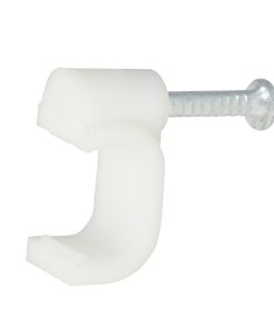 Grapa para cable dúplex 10 mm blanco 20 piezas Surtek