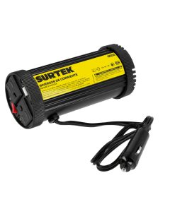 Inversor de corriente 150 W potencia, voltaje entrada DC 12 V y voltaje salida AC 120 V, 60 Hz Surtek
