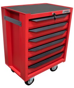 Gabinete móvil con 6 gavetas c olor rojo y negro 27 in serie IN