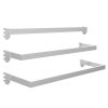 Juego de barras para cabecera de góndola 84.5 cm x 5 x 28 cm , 3 piezas color blanco