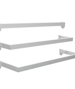 Juego de barras para cabecera de góndola 84.5 cm x 5 x 28 cm , 3 piezas color blanco