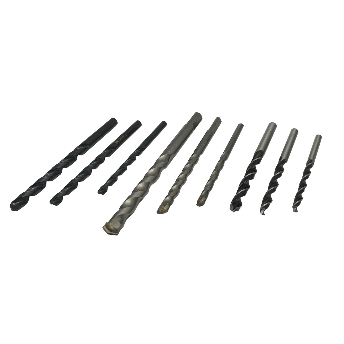 Juego combinado de brocas para metal, concreto y madera, 9 p iezas