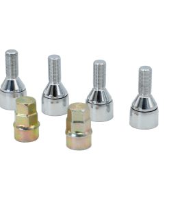 Juego de birlos de seguridad p ara rin, 6 piezas, 14mm x 1.5 in