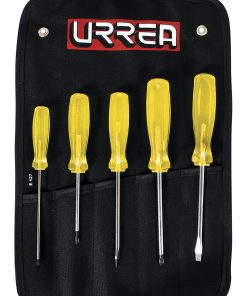 Juego de 5 destornilladores ámbar combinado Urrea