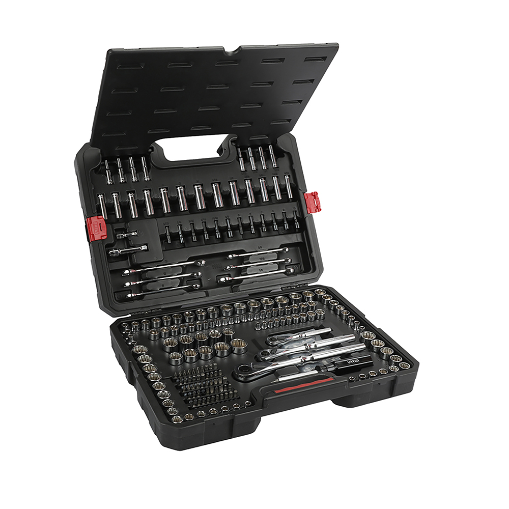 Jgo dados y accesorios comb 230 pzas estuche plástico Urrea.