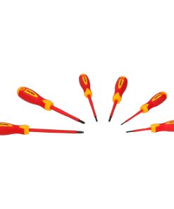 Surtek Juego de 6 destornilladores bimaterial 1000V con Rack plástico