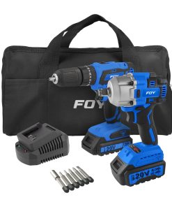 Juego de rotomartillo y pistol a de impacto a batería Li-ion 20 V, 2 piezas en mochila