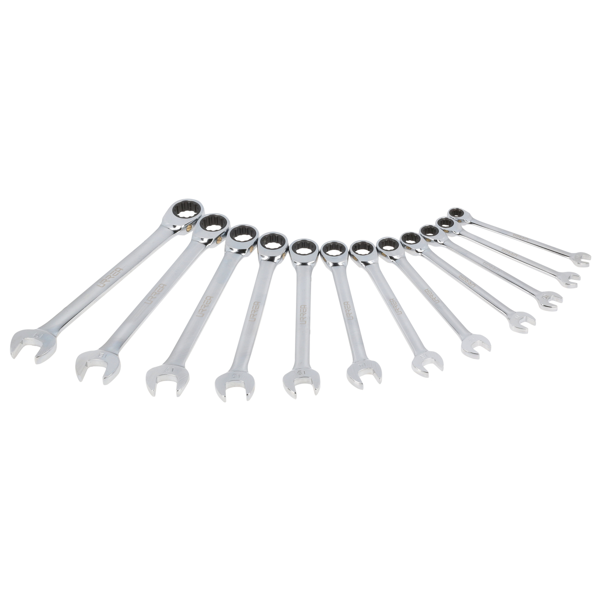 Juego de 12 llaves de matraca spline métricas Urrea