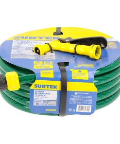 Juego de manguera verde con pistola Surtek
