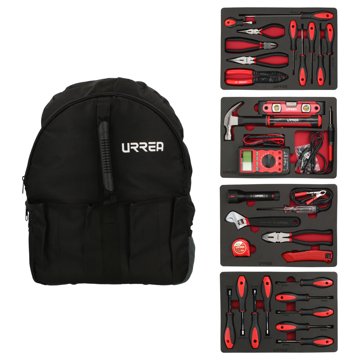 Juego combinado de herramienta s para eléctrico 31 piezas, co n mochila
