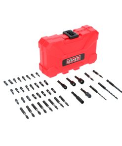 Juego de puntas y accesorios c on sistema de amortiguación de impacto, 42 pz en estuche pls