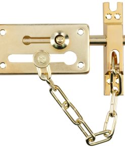 Pasador de sobreponer cadena latón brillante Lock
