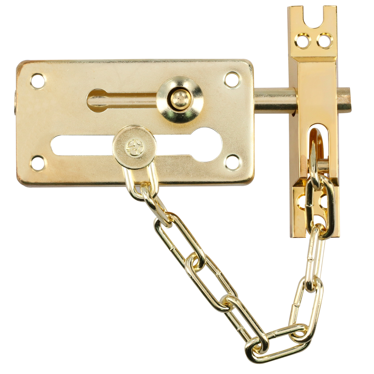 Pasador de sobreponer cadena latón brillante Lock