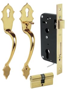 Conjunto Classic llave estándar latón brillante Lock