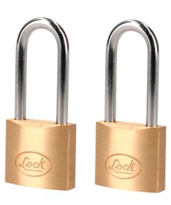 Candado de latón largo llave estándar 2 piezas 25mm Lock