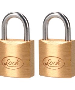 Candado para cortina de latón llave estándar 2 pzs 20mm Lock