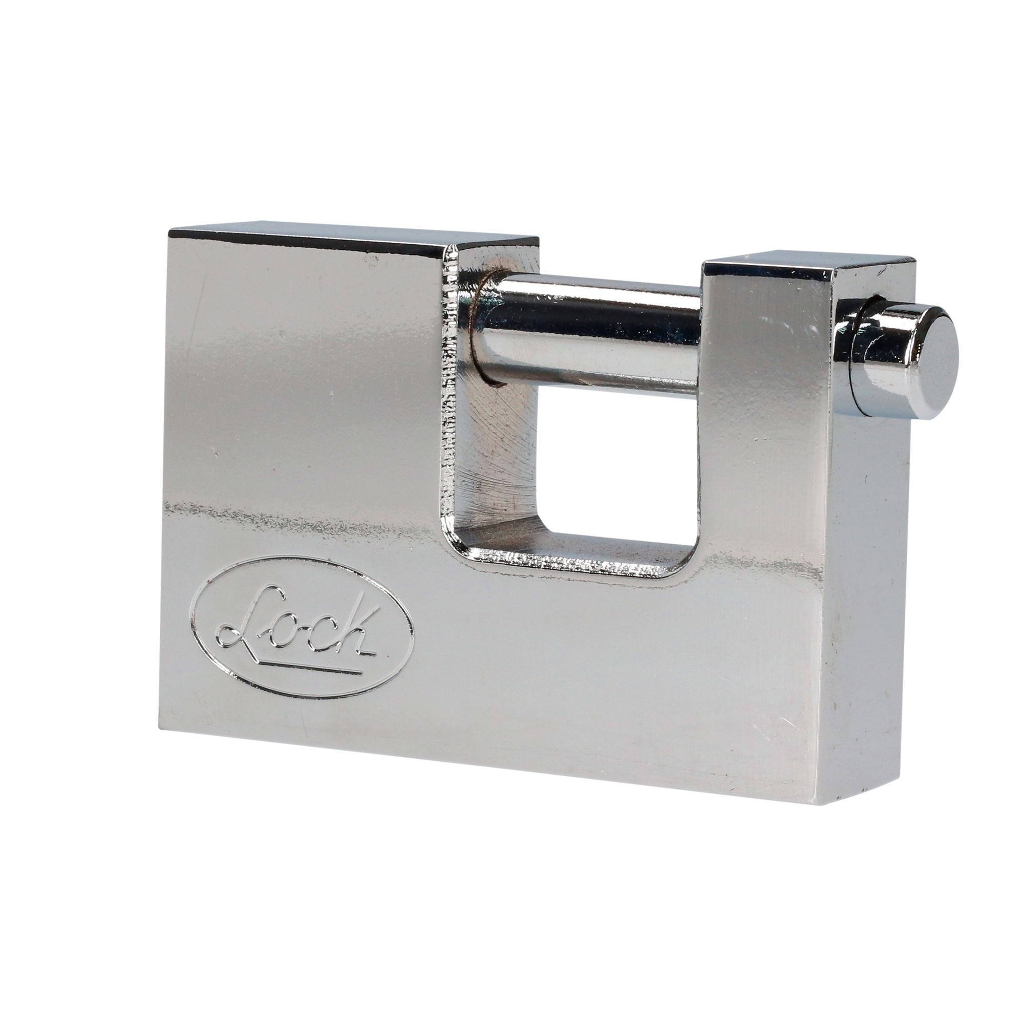 Candado acero cortina llave tetra 80mm cromo satinado Lock