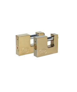 Candado acero cortina llave tetra 80mm latón brillante Lock