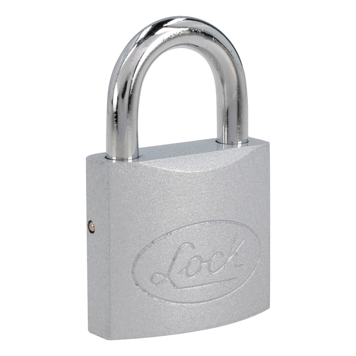 Candado acero corto llave estándar 2 pzs cromo satinado Lock
