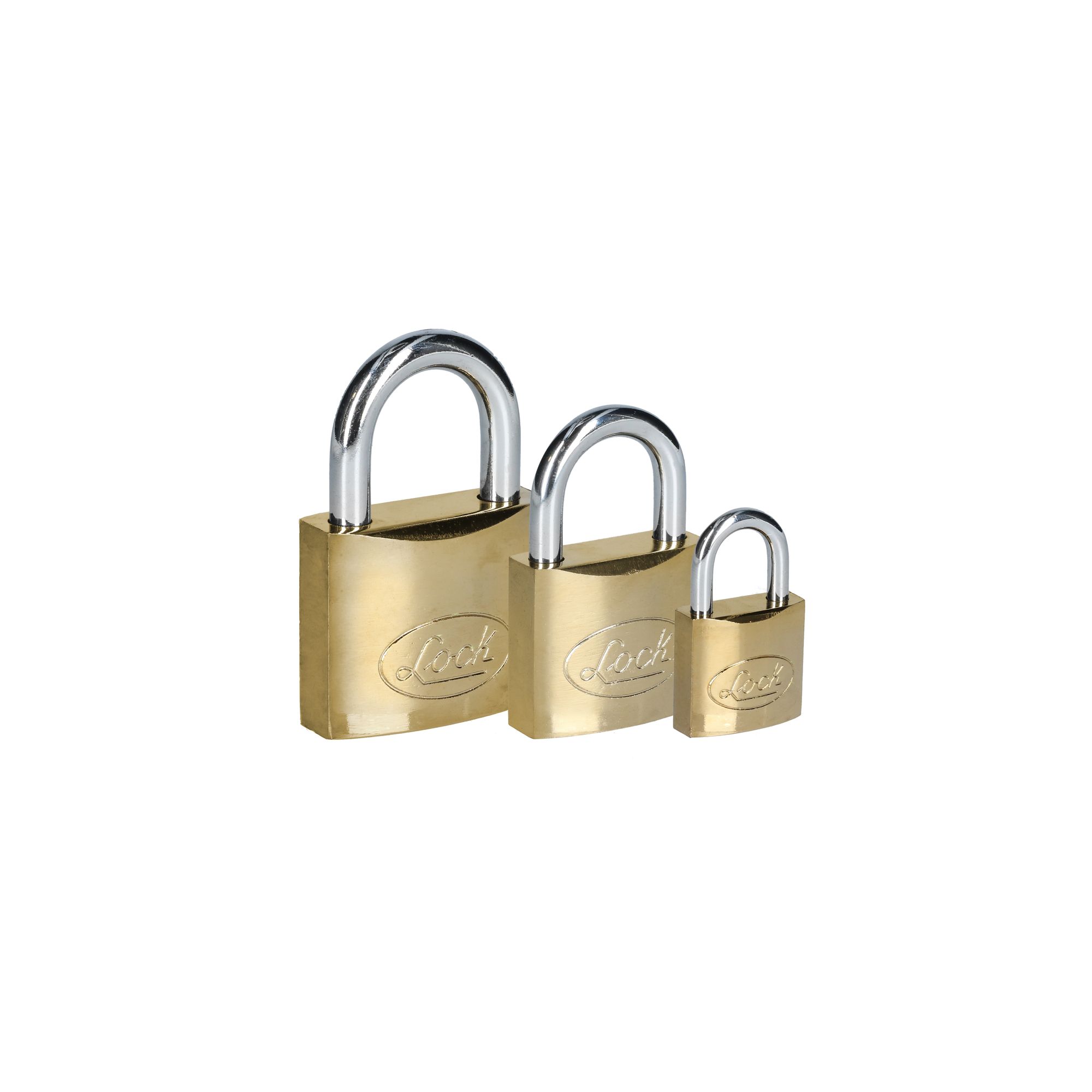 Candado de acero corto llave estándar 38mm latonado Lock