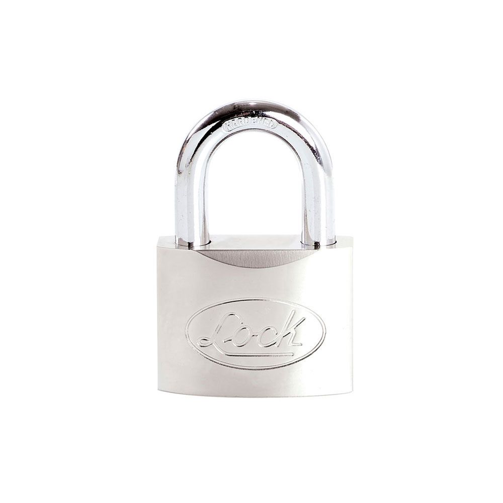 Candado acero corto llave de discos 40mm cromo satinado Lock
