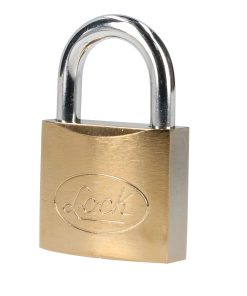 Candado de acero corto llave estándar 50mm latonado Lock