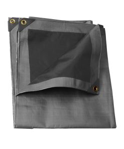 Lona de polietileno para uso r udo color gris, 3 x 4 m
