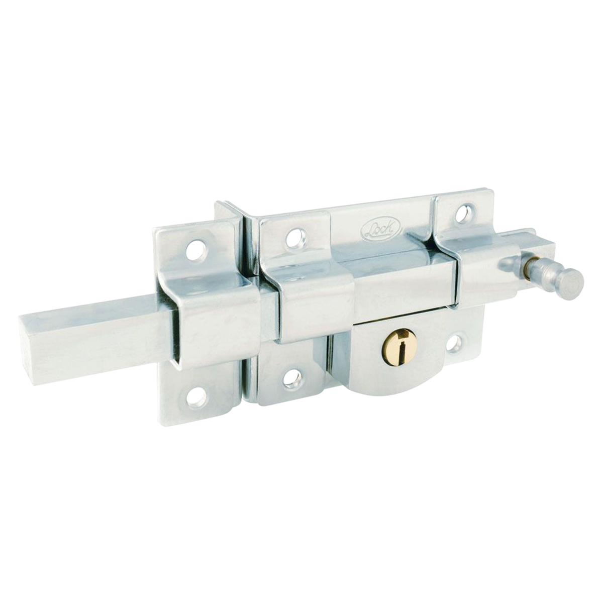 Cerradura izq barra fija llave estándar cromo brillante Lock