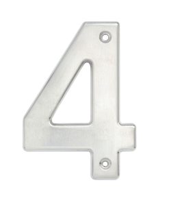 Numero 4 bold 4 in cromo satinado Lock