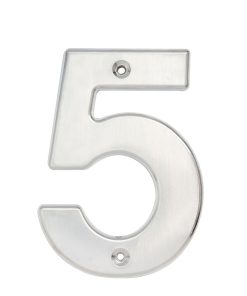 Numero 5 bold 4 in cromo satinado Lock