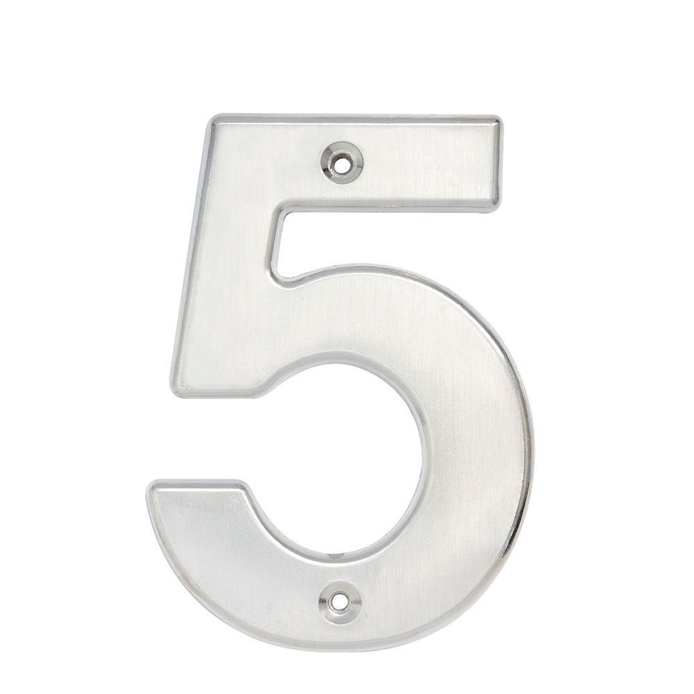 Numero 5 bold 4 in cromo satinado Lock