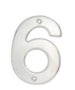 Numero 6 bold 4 in cromo satinado Lock
