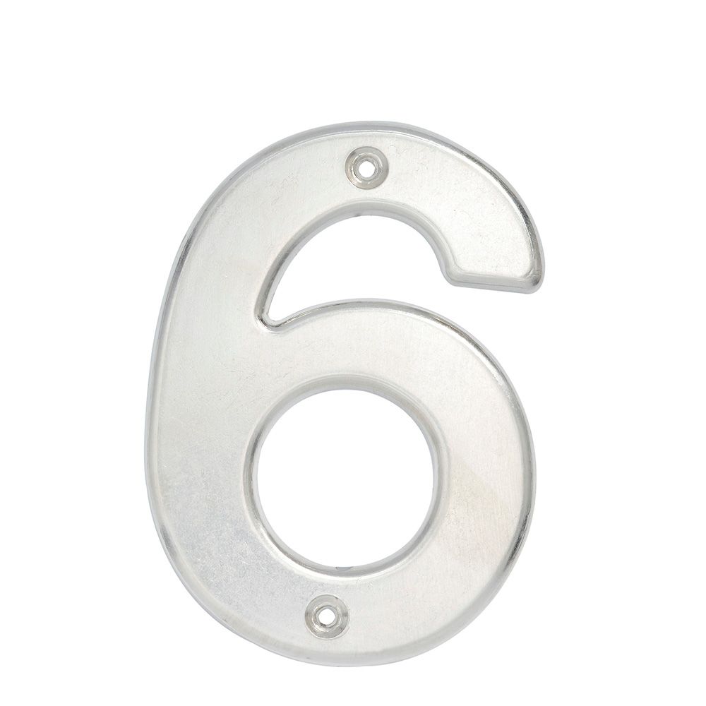 Numero 6 bold 4 in cromo satinado Lock
