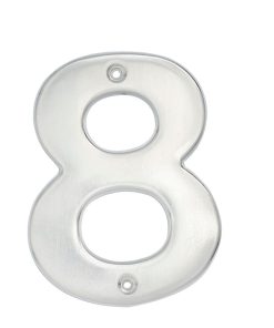 Numero 8 bold 4 in cromo satinado Lock