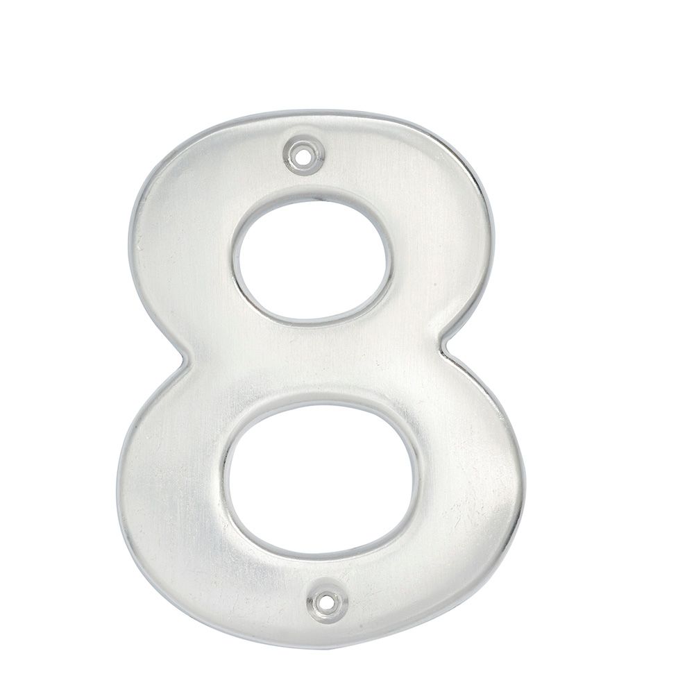Numero 8 bold 4 in cromo satinado Lock