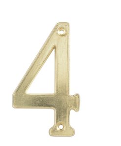 Numero 4 slim 4 in latón brillante Lock