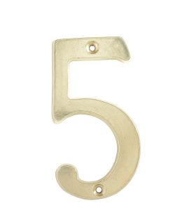 Numero 5 slim 4 in latón brillante Lock