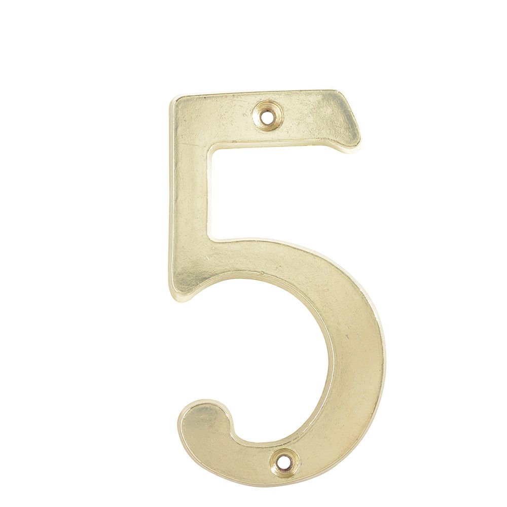Numero 5 slim 4 in latón brillante Lock
