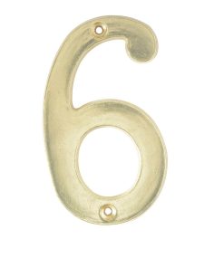 Numero 6 slim 4 in latón brillante Lock