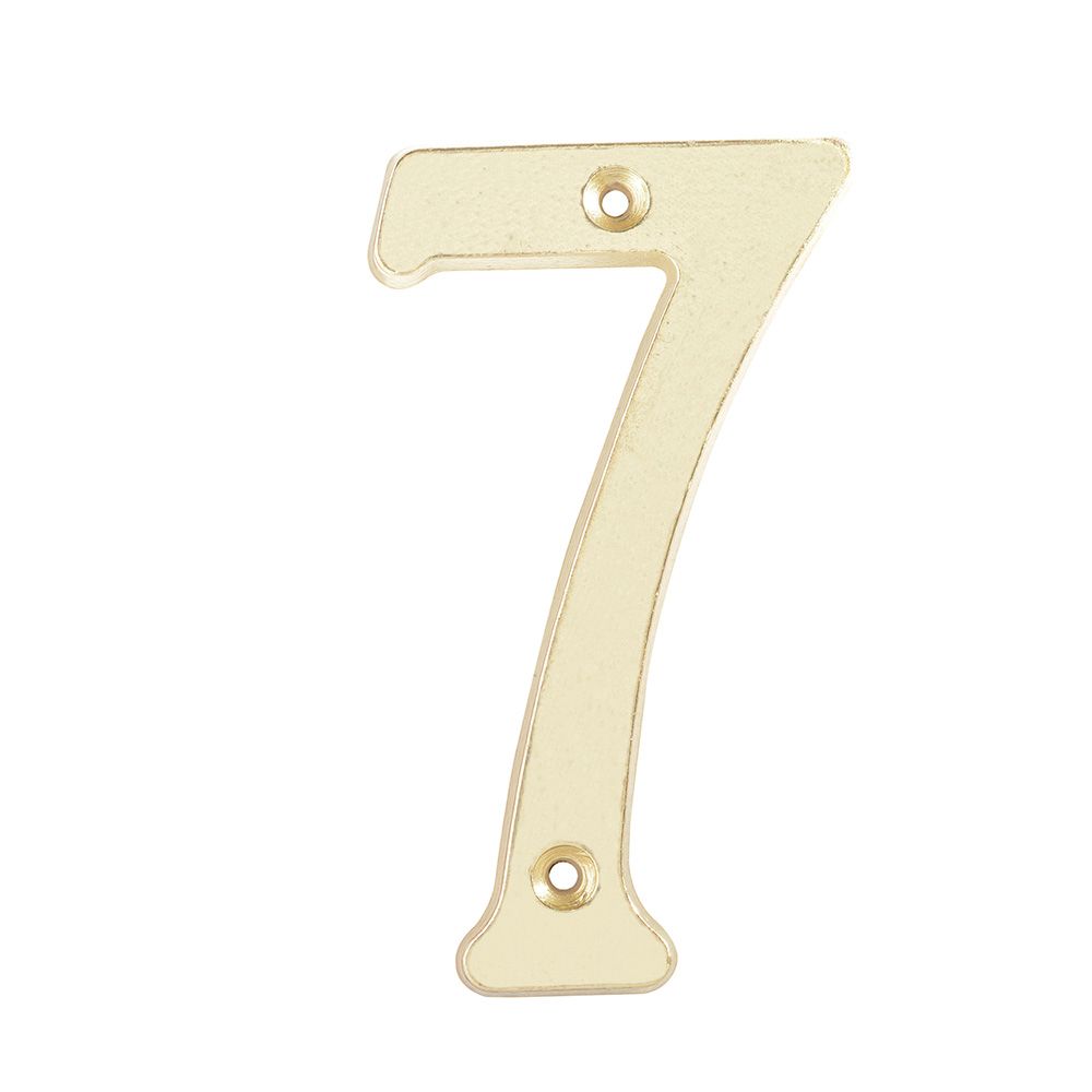 Numero 7 slim 4 in latón brillante Lock